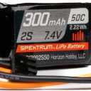 Spektrum 7.4V 300mAh 2S 50C LiPo Battery: JST-RCY, SPMX3002S50