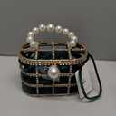 CARIEDO Evening Handbag Women Clutch Purses with Pearl Diamonds for Wedding Prom Birthday Party Dinner Accessories | with Pearl Diamonds, for Wedding, Prom, Birthday Party, Dinner, Accessories (Green)
