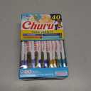 INABA Churu Cat Treats, Grain-Free, Lickable, Squeezable Creamy Pure Cat Treat/Topper with Vitamin E & Taurine, 0.5 Ounces Each Tube, 40 Tubes, Tuna Variety Box (EXP 11/24/25)