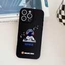 2 x Yonds Queen for iPhone 16 Pro Cute Case, Cool Cartoon Astronaut Space Planet Moon Design Stylish Bumper Cover Soft TPU Protective Anti-Slip Shockproof Fashion Case(iPhone 16 Pro, Music)