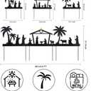 hogardeck Nativity Scene Outdoor, 48" 3 Pcs Metal Nativity Scene Decorative Garden Stakes for Outdoor Christmas Decorations, Holy Family Manger Scene Nativity Sets Yard Signs for Garden Lawn Patio