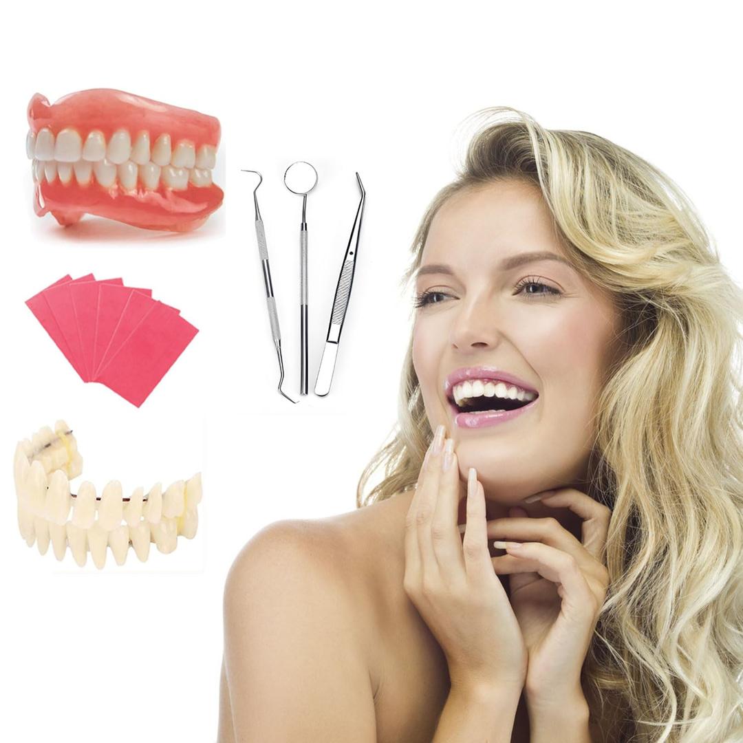 Denture Kit,making partial dentures and full dentures kit DIY Simple and convenient, retrieve the missing smile -H6 (natural colorL)