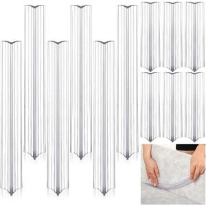 Yinkin Namalu Sofa Slipcover Grips Tucks 8" and 16" Sofa Cover Tucks Long Clear Couch Cover PVC Anti Slip Slipcover Tuck Grips for Sectional Couch Covers Recliner Chair Cushion Armchairs(12 Pieces)