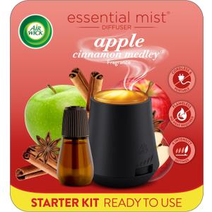 Air Wick Essential Mist Starter Kit (Diffuser + Refill), Apple Cinnamon, Fall scent, Fall spray, Essential Oils Diffuser, Air Freshener
