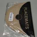 AHHFSMEI Placemats for Dining Table Woven Vinyl Plastic Place Mats Non-Slip Heat Insulation Stain Resistant Table Mats Washable Easy Clean 18.8x13 inches Placemats (Brown)