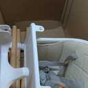 Mallify 3-in-1 Convertible Wooden High Chair, High Chairs for Babies and Toddlers, Baby High Chair with Adjustable Legs & Dishwasher Safe Tray, Made of Sleek Hardwood & Premium Leatherette, Beige
