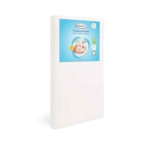 Graco Premium Foam Crib and Toddler Mattress in a Box – Greenguard Gold Certified, Non-Toxic, Breathable, Removable Washable Water Resistant Outer Cover