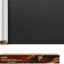 ILOFRI 16x30'' Self Adhesive Leather Repair Patch Tape, Vinyl and Leather Repair Kit for Couches, Furniture, Car Seat, Boat Seat, Sofa, Vinyl Upholstery, Chair, Interior (Dark Black), Pack 2