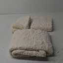 Clara Clark Ultra Soft Shaggy Rugs - 3 Piece Bathroom Set, Machine Wash, Non Slip Backing, White