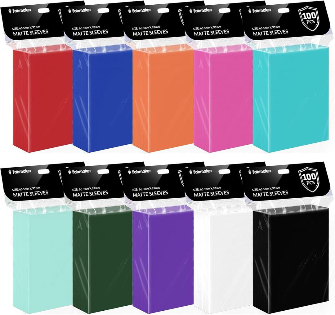 Card Sleeves 1000 Pack Compatible with MTG Card Sleeves, Sturdy Card Protectors Sleeves Matte Back Finish, Perfect Shuffling - Protect All Your Trading Cards, Sports Cards, Never Tear 66x91mm