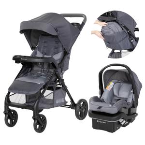 Baby Trend Passport Cargo Stroller Travel System with EZ-Lift Plus Infant Car Seat, Grey Bamboo