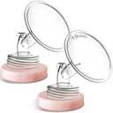 Nenesupply 19mm 2 pc Flanges Compatible with Spectra S2 S1 9 Plus Synergy Gold Breastpump Replacement to Spectra Pump Parts Flange Accessories Wide Mouth Work with Valve Backflow Protector Bottle