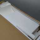 Merax Modern Entryway Table, White Rounded Silhouette and Smooth Surface Console Table for Living Room, Hallway and Bedroom