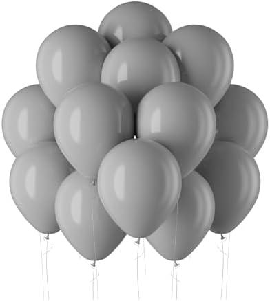 DECOCKRAT PastelGrey Latex Balloons Kit - 110PCS Party Balloons, 12'' Helium Balloon Set with Ribbon, Perfect for DIY, Birthday, Baby Shower, Wedding, Anniversary & Holiday Decoration pink