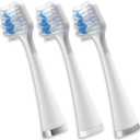 Waterpik Triple Sonic Tooth Brush Heads Replacement, Complete Care, STRB-3WW, 3 Count (Pack of 1), White