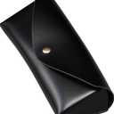 Portable Leather Glasses Case Anti-pressure Glasses Bag Coin Purse Storage Bag Suitable for Men and Women