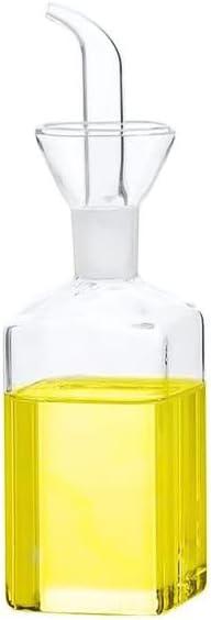 LandHope Oil Bottle Glass Olive Oil Dispenser Bottle Glass Cooking Oil Vinegar Measuring Dispenser With Spout for Kitchen and BBQ (250ml/8.54oz)
