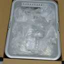 Stainless Steel Cat Litter Box, Odor Free Metal Litter Box with High Sides Lid, Open Top Low Entry Litter Pan Include Scoop Easy Cleaning Anti-Scratch Kitty Cat Box Anti-Urine Leakage, Non-Sticky, M