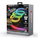 Monster 16.4ft Neon Flow Indoor/Outdoor Multi-Zone LED Light Strip, Create Unique Multicolor Lighting With App, Flexible, Waterproof, Works With Alexa/Google Assistant/Siri, Mounting Clips Included