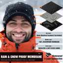 TOP-EX DryKnit 50% Merino Wool Winter Hats Beanie with Brim Waterproof Warm Fleece Lined for Cold Weather