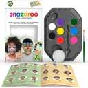 Snazaroo Face Paint Set, Rainbow, 8 Colors with Accessories - Complete Face Painting Kit, Safe Water-Based Formula for Halloween, Birthday Parties, Theater