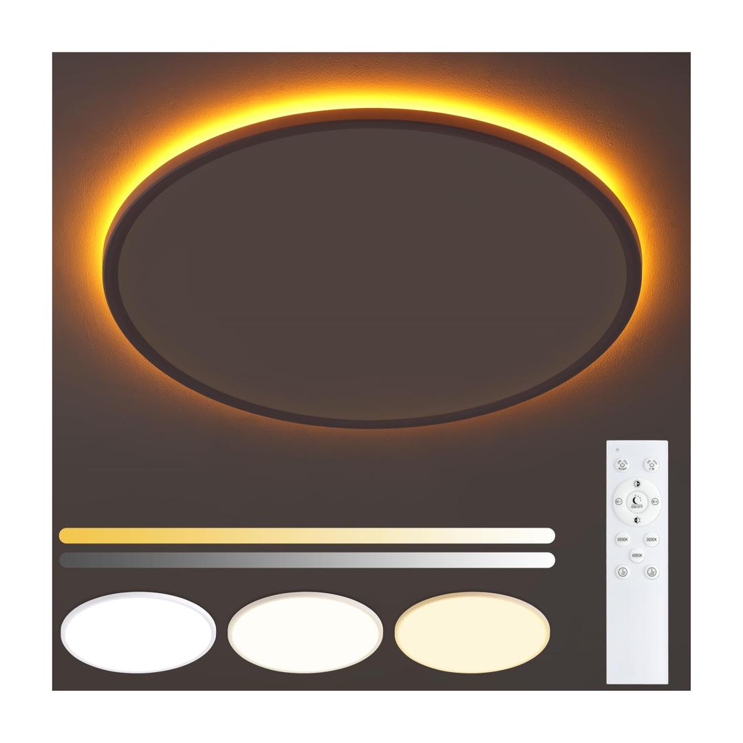 UprizeP 19 inch Flush Mount LED Ceiling Light with Night Light, 45W 4500LM