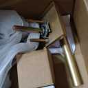 Amerdeco 10 Pack Brushed Gold Privacy Interior Door Handles