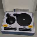 BILIONE Multifunctional Desktop Microphone Stand, Adjustable Mic Stand Desk with Pop Filter, Shock Mount, Microphone Clip, 5/8" to 3/8" Metal Screw Adapter (Round Base)