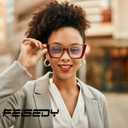 FEISEDY Fashion Cat Eye Blue Light Blocking Glasses for Women Fake Retro Eyeglasses Oversized Stylish Eyewear Frame B0240