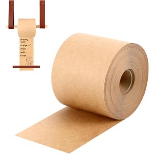 3 Inch Kraft Note Paper Roll for Wall Mounted Holder Brown Grocery List Roll Butcher Paper Roll Holder Dispenser Memo Board for Home Decor DIY to-do List 164ft