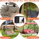 Porch Swing Cover, Waterproof 420D Oxford Fabric, All-Weather Protection for Outdoor Swing, Hammock, Glider Chair 58x49x67 Inch