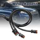 3 in 1 Deutsch Dual DT Adapter Connector Splitters Plug Y-Shape Wiring for Fog Work Light Retrofit Work Chandelier Light Retrofit Connectors Wiring Harness