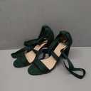 Strappy Heels for Women Chunky Heels High Heeled Sandals with Lace Up Fahsion Casual Nude Block Heel Sandals, Size: 9
