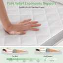 Extra Firm Mattress Topper Full, 3 Inch High-Density Foam Mattress Pad, Pain Relieving Bed Topper for Extra Support, Washable Cover with Anti-Slip Straps, CertiPUR-US Oeko-Tex Certified, 75" x 54"