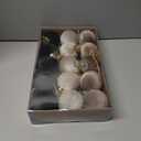 JOYIN 15 Pcs Christmas Velvet Ball Ornaments Set, 2.36'' Green Brown Neutral Tree Hanging Christmas Decorations, Xmas Shatterproof Indoor Decor for Tree Wreath Holidays Wedding Party