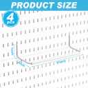 Yaocom 4 Pcs Paper Towel Holder for Pegboard Paper Towel Holder Pegboard Accessories Peg Board Hooks for Ribbon Towels Studio Workshop Stickers Tapes(White)