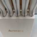 Knife Set,Astercook Kitchen Knife Set with Block 14-Piece Full Tang Stainless Steel Knives with Sharpener Dishwasher Safe and Anti-Slip Ergonomic Handle Elegant Cream White Utensils Set