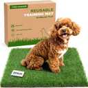 Washable Artificial Grass Pads for Dogs, 2-Pack 23x23 inch Reusable Turf Mats, Realistic Grass for Indoor Puppy Potty Training.