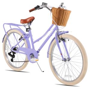 KEANO Poppy 24" Kids Bike for Girls 8-12 Yrs, 24 inch Bike Purple