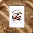 Mothers Day Gifts Card for Mom from Kids Daughter, Funny Opossum Greeting Card, You're Doing Amazing Sweetie, Funny Encouragement Possum, Motivation Congratulations Gift Ideas for Friends Coworkers
