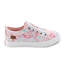 Blowfish Malibu Girls' Play-K Slip-On Sneaker, Colors Pink, Blue, and Green, Size 3