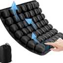 Travel Cushion Airplane seat, Portable Air Cell Cushion for Long Flights, Office Chair, Car Seat and Wheelchair, Ergonomic Waterproof Seat Pad for Travel Comfort (Pearlescent Black)