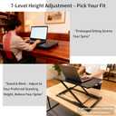23.6 Inch Standing Desk Converter Adjustable Height, 23.6" x 13.4" x 15.75"