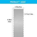 9 Inch Stainless Steel Cake Scraper, Cake Decorating Tools Sided Patterned Edge Stripe Smoother Frosting Scraper Decorating Comb for Mousse Butter Cream Tall Cake Pastry Decoration (SC-2)