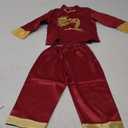AvaCostume Traditional Chinese Boy Dragon Kung Fu Outfit Tang Costume, Red, 6
