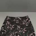 maamgic Mens Swim Trunks with Compression Liner 5" Stretch Beach Shorts Quick Dry with Zipper Pockets No-Chafing Board Shorts (Large, Dark Grey- Pink Poppy Flowers)