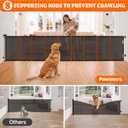 Pawtners Retractable Baby Gates, 34" Tall Extends to 120" Wide Dog Gate