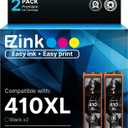 E-Z Ink Remanufactured for Epson 410XL 410 XL T410XL Ink Cartridges Black to use with Expression XP-640 XP-830 XP-7100 XP-530 XP-630 XP-635 Printer, 2 Black with Updated Chip