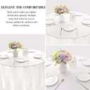 3 Pack 90 Inch Round White Polyester Tablecloth Bulk Washable Table Covers for Wedding Dining Table Buffet Parties Banquet Decor(White)