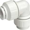John Guest Speedfit 1 Inch CTS 90 Degree Union Elbow, Push to Connect Plastic Plumbing Fitting, White, PEI0336